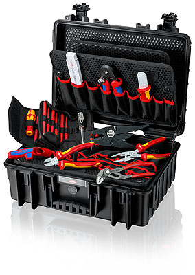 Knipex 00 21 35 Fodral för verktyg Svart Aluminium, Polystyren