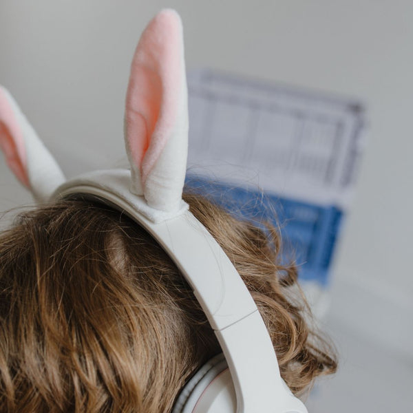 Pikkukuva 2 / 11: KIDYWOLF 418283 kuulokkeet ja kuulokemikrofoni Langallinen & langaton Pääpanta Musiikki/Päivittäin USB Type-C Bluetooth Vaaleanpunainen, Valkoinen