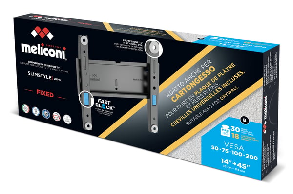 Miniatyrbillede 2 af 3: Meliconi 480956 tv-beslag 114,3 cm (45") Sort