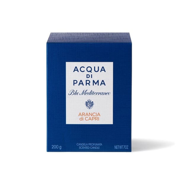 Miniatyrbild 2 av 3: Acqua di Parma Blu Mediterraneo Arancia di Capri stearinljus Cylinder Karamell, Kardemumma, Citron, Mandarin, Mysk, Petitgrain, Apelsin Blå 1 styck