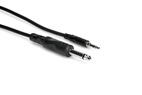 Hosa Technology CMP-103 audiokaapeli 0,91 m 6.35mm TS 3.5mm TRS Musta