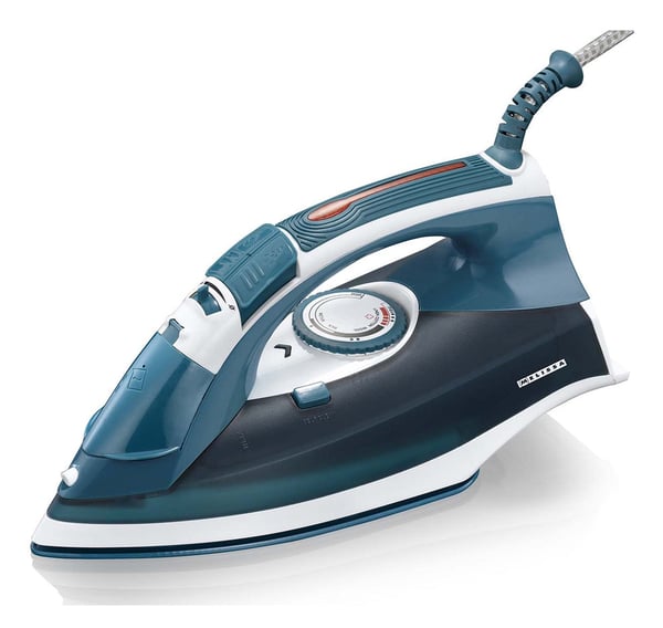 Miniatyrbillede 1 af 3: Melissa 16390052 Dampstrygejern Keramisk strygesål 2200 W Blå, Grøn