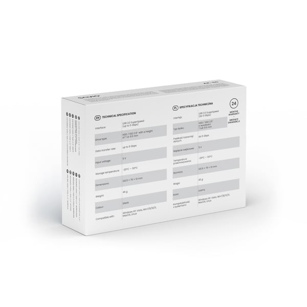Miniatyrbillede 8 af 10: Savio AK-65 drevkabinet HDD/SSD kabinet Sort 2.5"