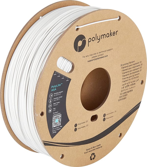Polymaker PF01002 Material för 3D-utskrifter Akrylonitrilstyrenakrylat (ASA) Vit 1 kg