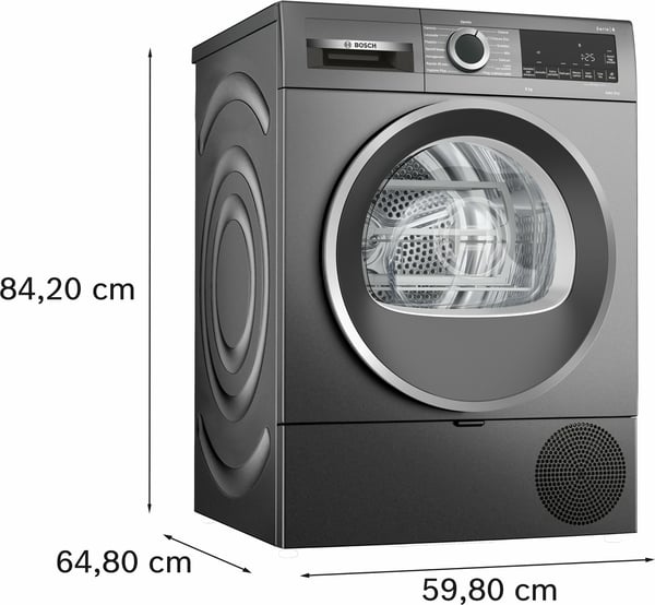 Bosch WQG233DRIT tørretumbler Fritstående Front-læsning 8 kg Grå