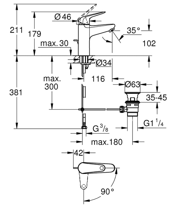 GROHE Swift Kromi
