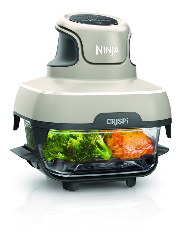 Ninja CRISPi Single 4,5 l 1700 W Varmluftsfritös Grå, Stenfärg, Transparent