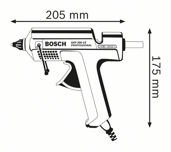 Miniatyrbild 2 av 2: Bosch GKP 200 CE Limpistol Blå 500 W