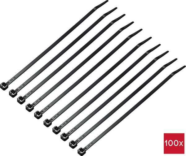 TRU COMPONENTS TC-12533320 kabelsamler Stige kabelbinder Polyamid Sort 100 stk