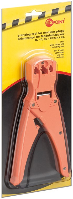 Miniatyrbillede 2 af 2: Fixpoint 11951 kabelklipper Krympeværktøj Rød