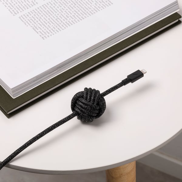 Native Union Night Cable 3 m Musta, Harmaa