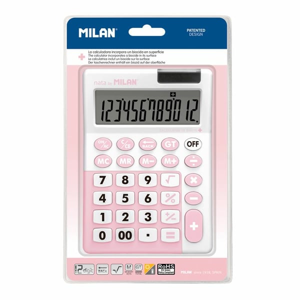 Milan 151812IBGPBL regnemaskine Desktop Basis Lyserød