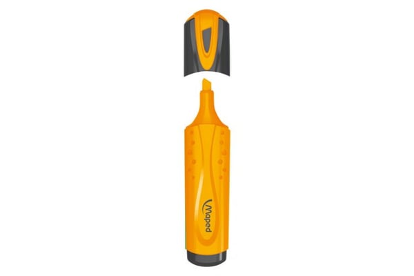 Pikkukuva 2 / 2: Maped Fluo Peps, 12-pack tussi 12 kpl Taltan pää Oranssi