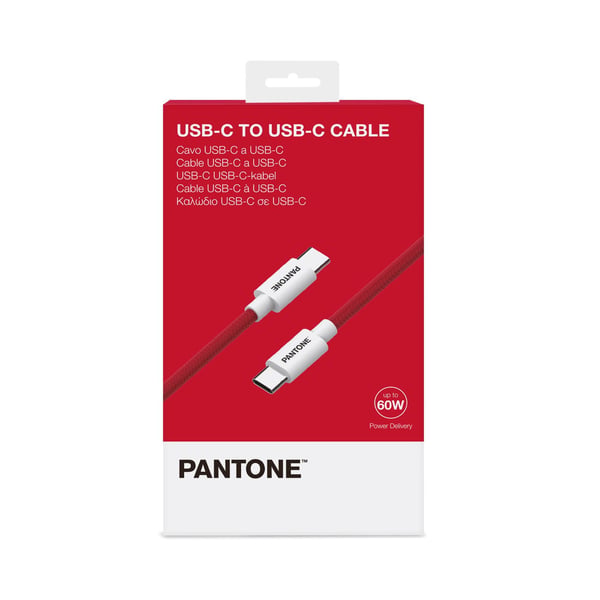 Miniatyrbild 3 av 3: Pantone PT-CTC002-5R1 USB-kablar 1,5 m USB C Röd