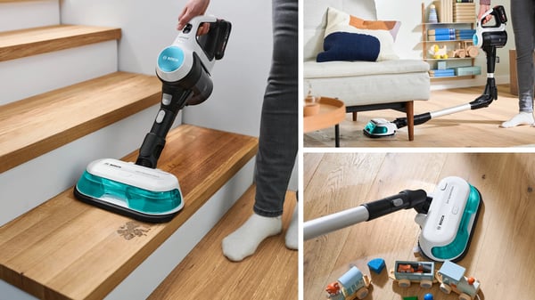 Miniatyrbillede 10 af 17: Bosch BCS71HYG4 stav støvsuger & elektrisk kost Stick vakuum Batteri Tør&våd HEPA Poseløs 0,3 L 23,5 W Sort, Hvid 3 At
