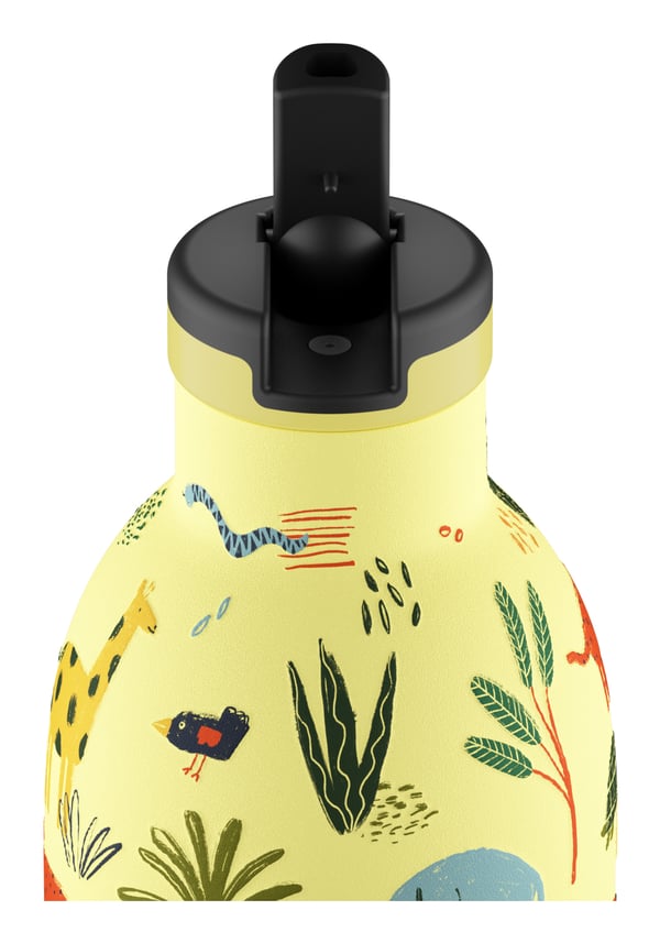 Miniatyrbild 5 av 5: 24Bottles 1823 dricksflaskor Daglig användning 330 ml Polypropylen (PP), Rostfritt stål Svart, Blå, Grön, Orange, Röd, Gul
