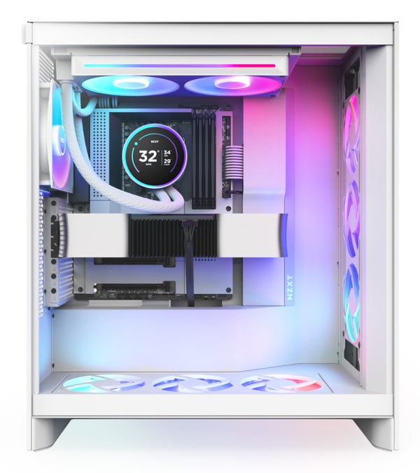 Pikkukuva 6 / 6: NZXT Kraken Elite 280 RGB Suoritin All-in-one-nesteenjäähdytin 14 cm Valkoinen 1 kpl