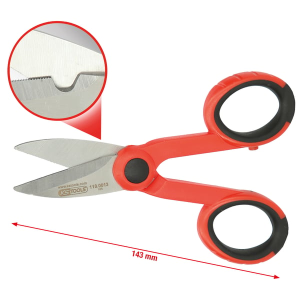 Miniatyrbillede 1 af 2: KS Tools 118.0013 saks til kontorartikel