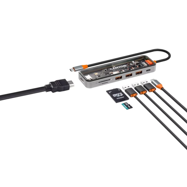 Canyon DS-13 USB Type-C 5000 Mbit/s Grå