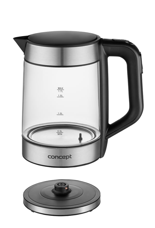 Concept RK4067 elkedel 1,7 L 2200 W Sort, Transparent