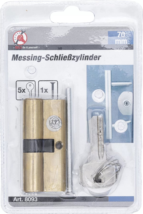 Miniatyrbild 3 av 3: BGS technic Brass Cylinder Lock