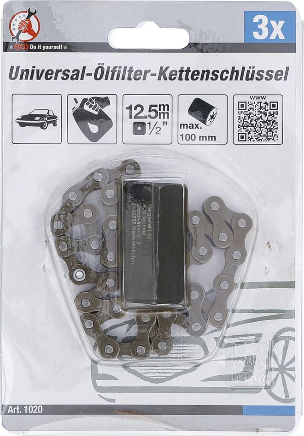 Miniatyrbild 3 av 4: BGS technic Universal Oil Filter Chain Wrench
