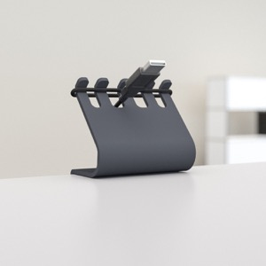 Miniatyrbillede 2 af 3: Kindermann CablePort Butler Skrivebord Kabelholder Sort 1 stk