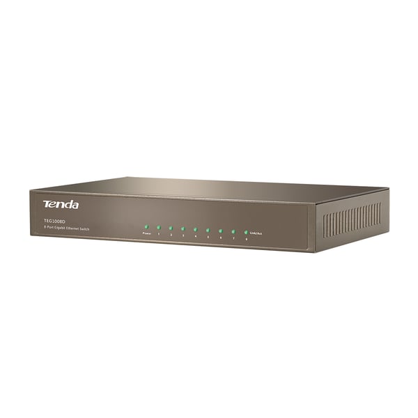 Miniatyrbild 3 av 3: Tenda TEG1008D kabelansluten router Grå