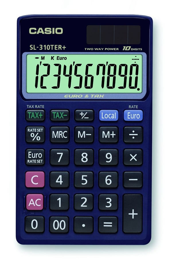 Casio SL-310TER+ miniräknare Ficka Grundläggande Blå Casio SL-310TER+ miniräknare Ficka Grundläggande Blå