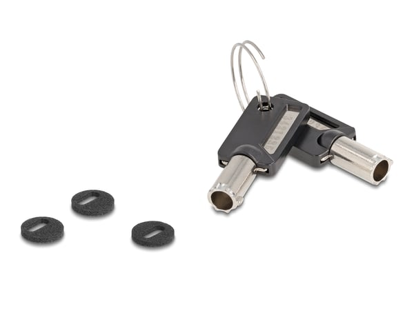 Navilock 20935 kabellås Svart, Silver 1,8 m