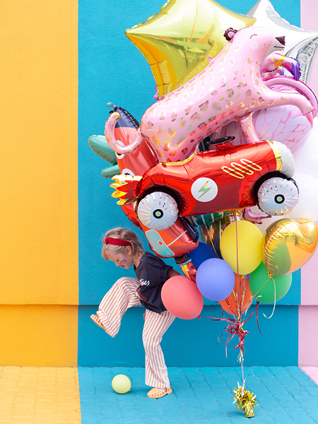 PartyDeco Folieballon Bil, 93x48cm, mix one size