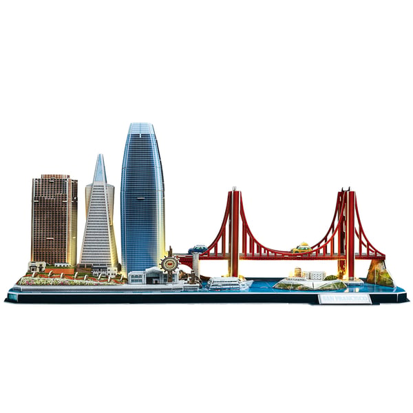 Miniatyrbild 1 av 4: CubicFun San Francisco 3D-pussel 90 styck Stad