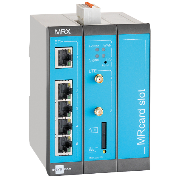 Insys Microelectronics MRX3 LTE kabelansluten router Snabb Ethernet Blå, Grå Insys Microelectronics MRX3 LTE kabelansluten router Snabb Ethernet Blå, Grå
