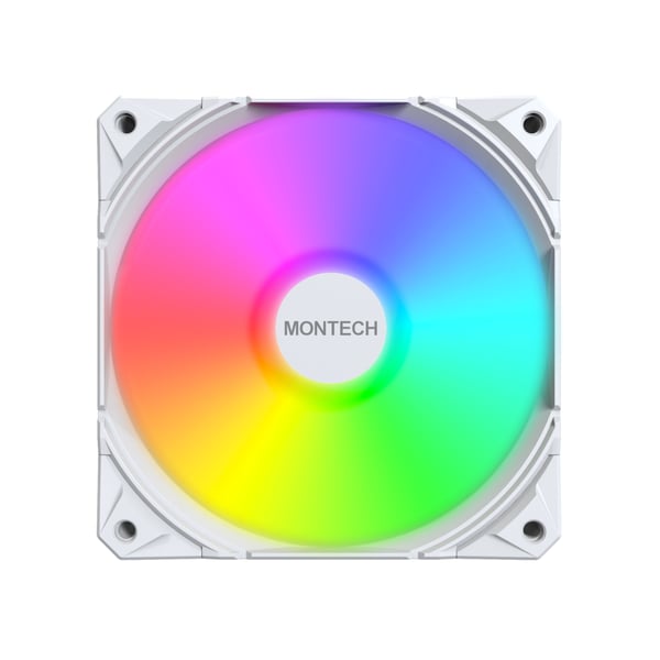Montech E28 ARGB Datorväska Fan 12 cm Vit 3 styck