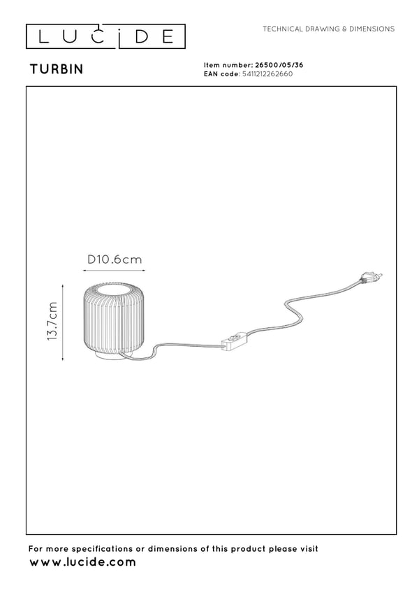 Lucide 26500/05/36 luokittelematon