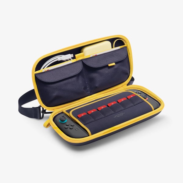 Spigen Nano Pop Pro Lommeetui Nintendo Polykarbonat (PC) Mørkeblå, Gul