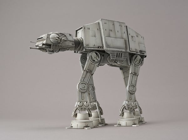 Miniatyrbillede 1 af 7: Bandai AT-AT Armored fighting vehicle model Monteringssæt 1:144