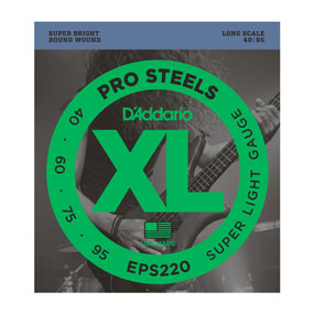 Miniatyrbild 1 av 4: D'Addario EPS220 musikinstrumentsträng Bas 4 styck Stål Gitarr