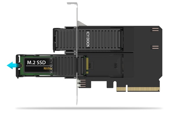 Icy Dock MB312M4P-B liitäntäkortti/-sovitin M.2, PCIe