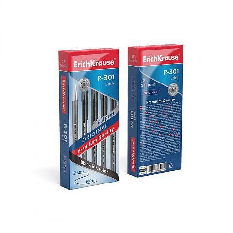 ErichKrause R-301 Lukket gelepen Sort 12 stk