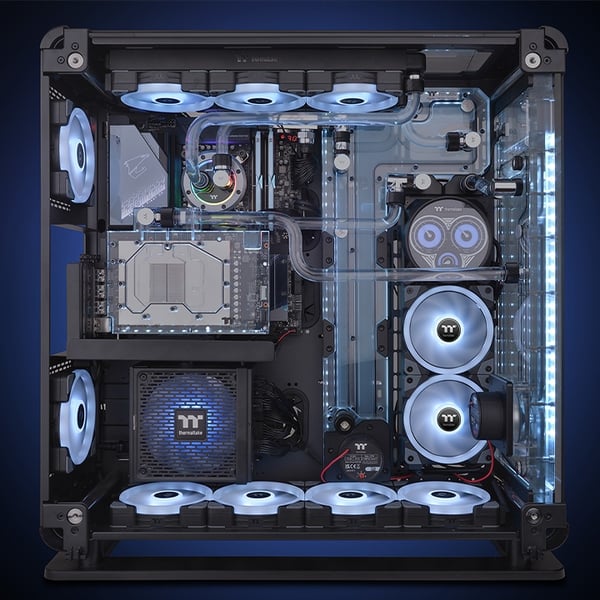 Thermaltake Pacific SW1 Plus Suoritin All-in-one-nesteenjäähdytin Musta, Harmaa 1 kpl