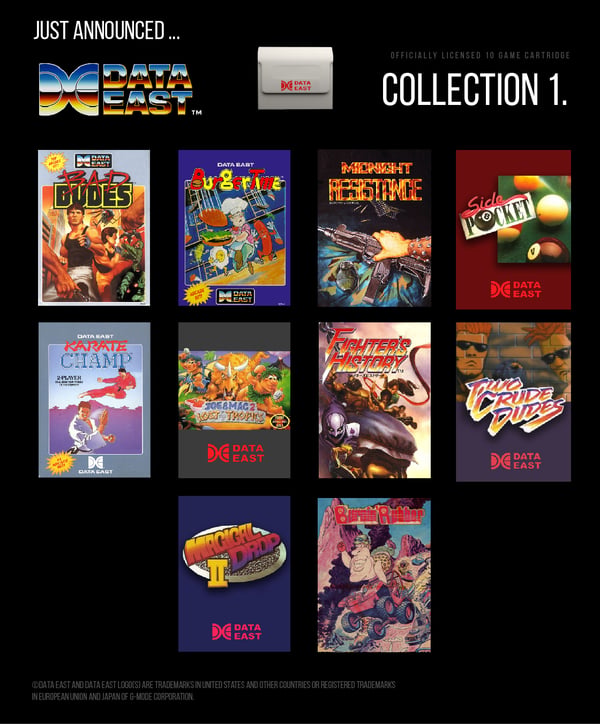 Miniatyrbillede 2 af 3: Blaze Evercade DataEast Collection 1 Samling Flersproget