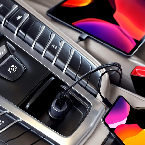 Satechi ST-TCPDCCM mobiililaitteen laturi Universaali Musta, Harmaa Tupakansytytin Pikalataus Auto