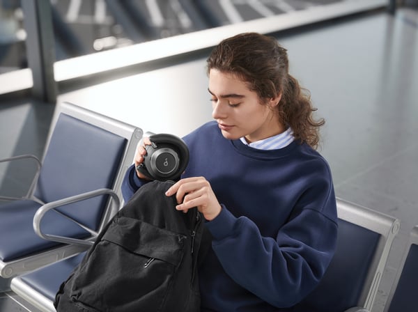 Soundcore Space One Pro Headset Trådlös Huvudband Samtal/musik Bluetooth Svart