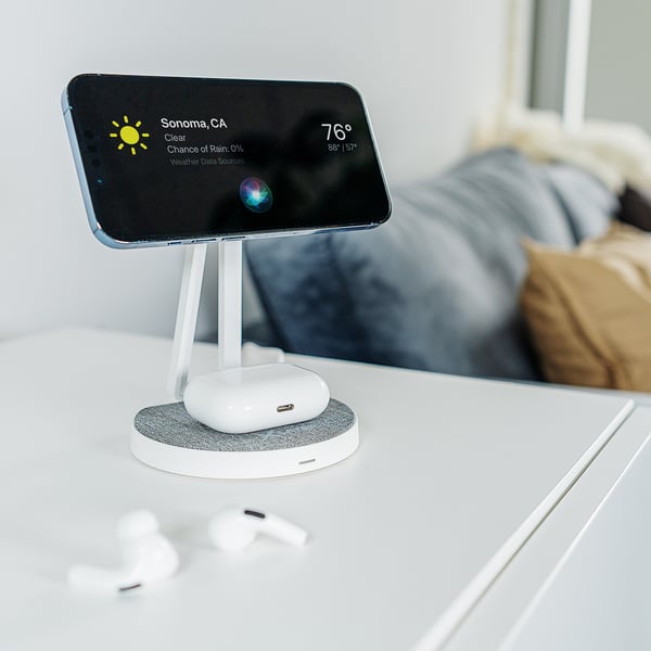 Miniatyrbillede 8 af 8: XLayer MagFix Pro 2 Headset, Smartphone Grå, Hvid USB Trådløs opladning Indendørs