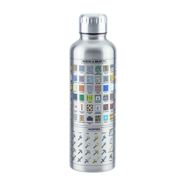 Miniatyrbild 4 av 5: Paladone Minecraft Metal Water Bottle Daglig användning 500 ml Rostfritt stål