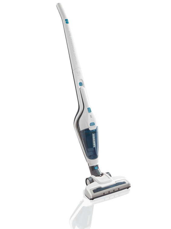 Miniatyrbild 1 av 5: Leifheit Rotaro PowerVac 2in1 Skaftdammsugare, 2-i-1 Batteri Torr EPA Utan påse Svart, Blå, Vit