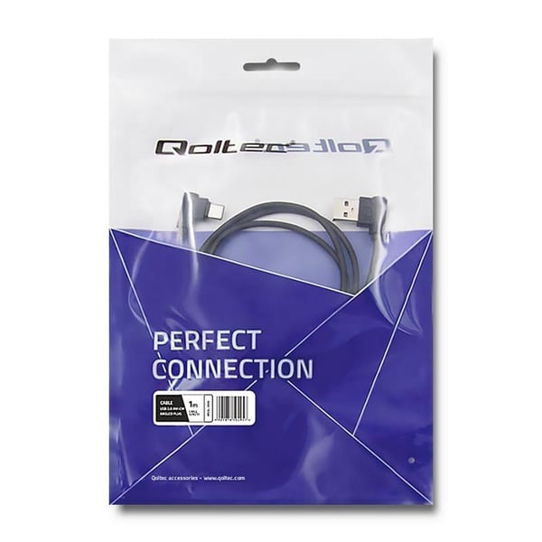 Miniatyrbild 3 av 3: Qoltec 50495 USB-kablar USB 3.2 Gen 1 (3.1 Gen 1) 1 m USB C USB A Svart