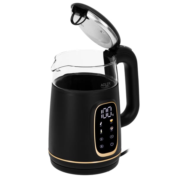Adler D 1305 BG elkedel 1,7 L 2200 W Sort, Transparent, Guld