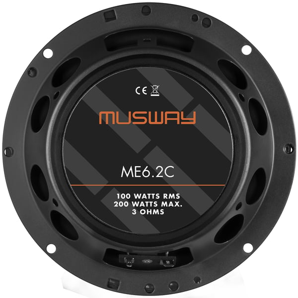 Miniatyrbild 2 av 3: Musway ME6.2C bilstereohögtalare Rund 2-vägs 200 W 3 styck